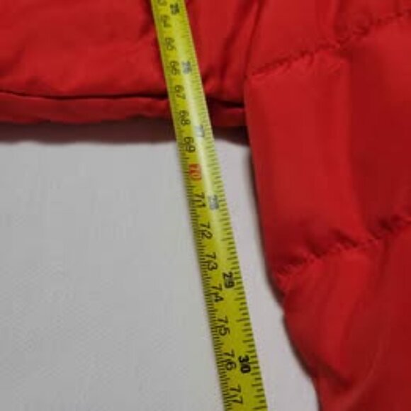 Old Navy Women Red Full Zip Long 2XL Sleeve Puffer Jacket - Picture 7 of 9